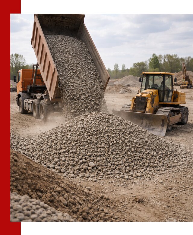 Доставка гравийного щебня фракции 40-70 в Астрахани