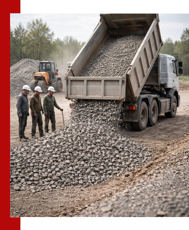 Доставка гравийного щебня фракции 70-120 в Астрахани