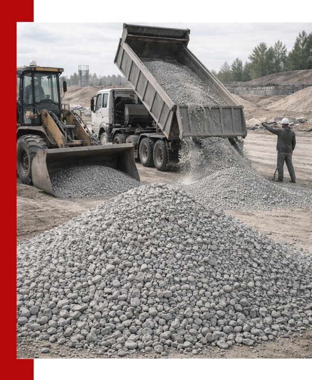 Доставка известнякового щебня фр. 5–20 в Астрахани