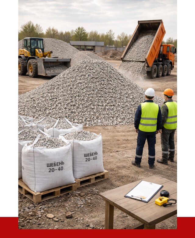 Известняковый щебень 20-40 в Астрахани от 2158 р. ПРОНЕРУДСтр