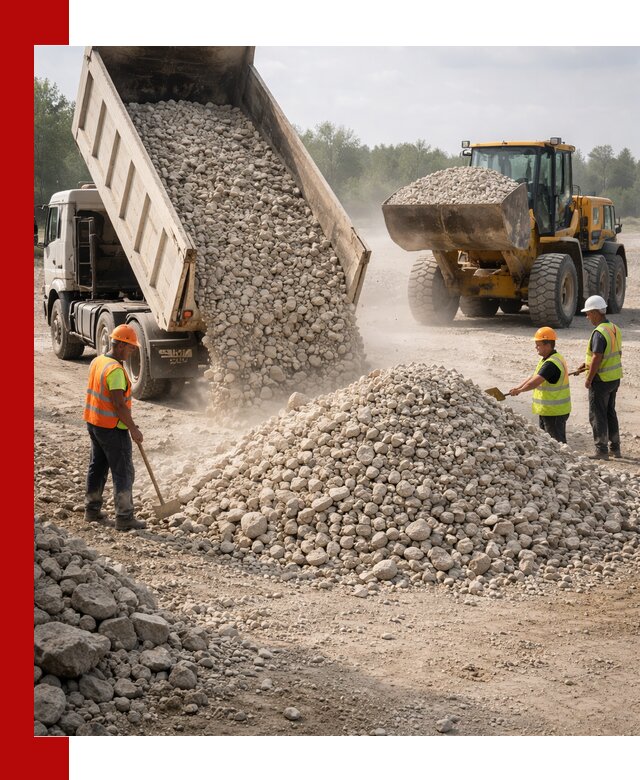 Доставка известнякового щебня фр. 40-70 в Астрахани