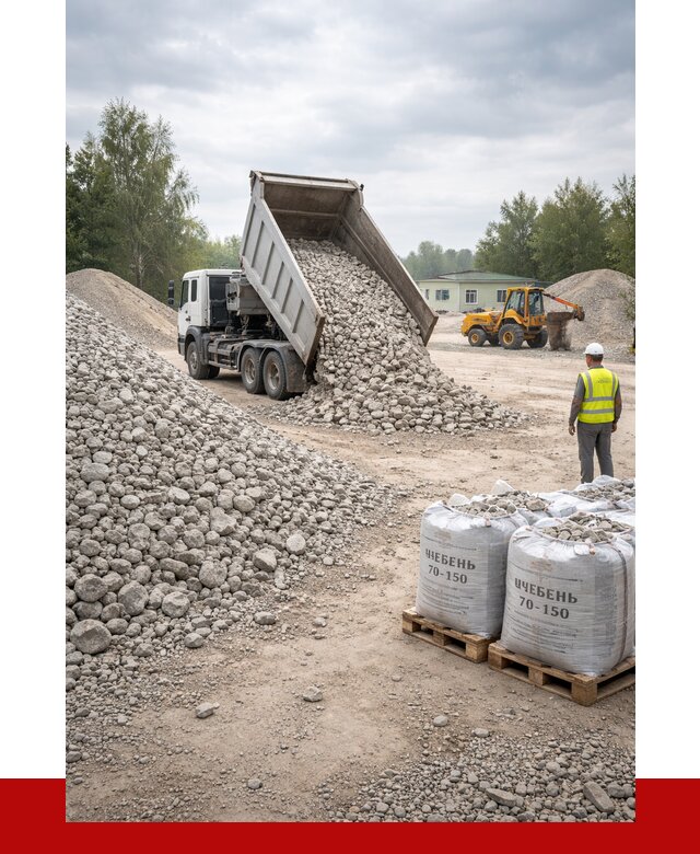 Известняковый щебень фракция 70-150 в Астрахани от 1285 р. | ПРОНЕРУДСтр