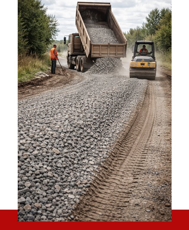 Щебень для отсыпки дороги в Астрахани от 2775 р. ПРОНЕРУДСтр