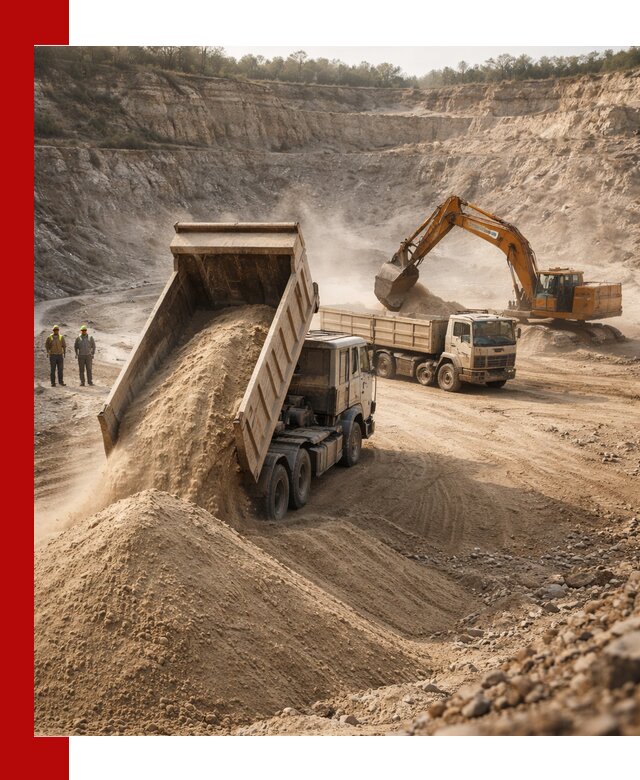 Карьерный песок навалом с доставкой в Астрахани