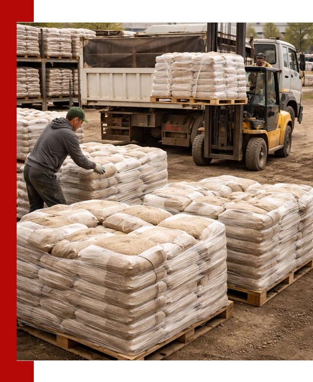 Карьерный песок в мешках с доставкой в Астрахани