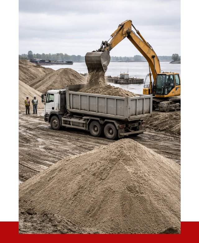 Купить речной песок навалом в Астрахани от 1850 р., ПРОНЕРУДСтр