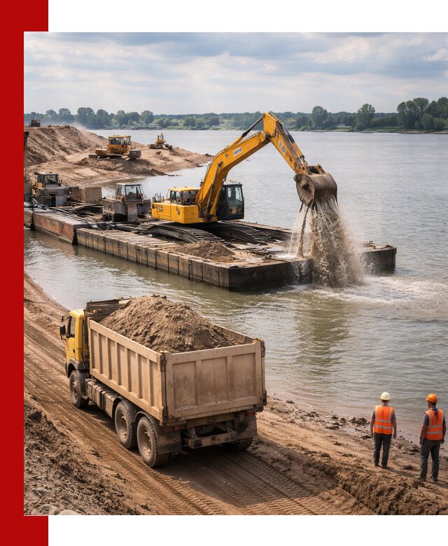 Намывной песок с доставкой в Астрахани оптом и в розницу