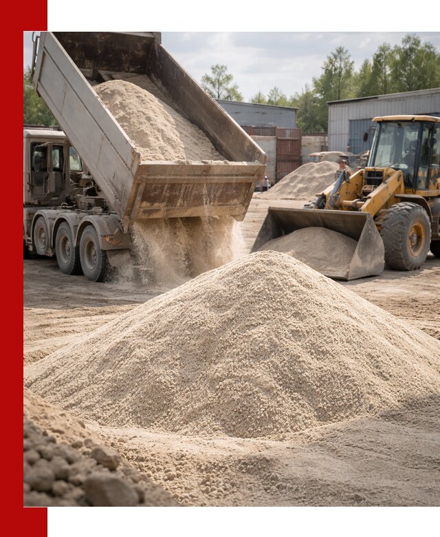 Кварцевый песок с доставкой в Астрахани для строительных работ