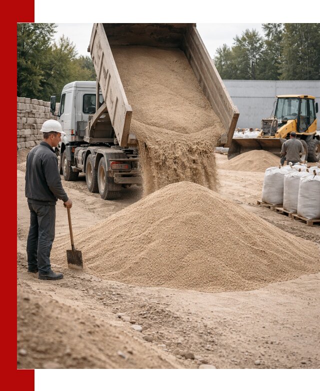 Кварцевый песок фракция 0–3 мм с доставкой в Астрахани
