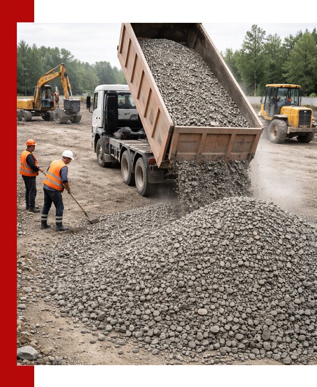 Доставка гравия фракции 40-70 в Астрахани оптом и в розницу