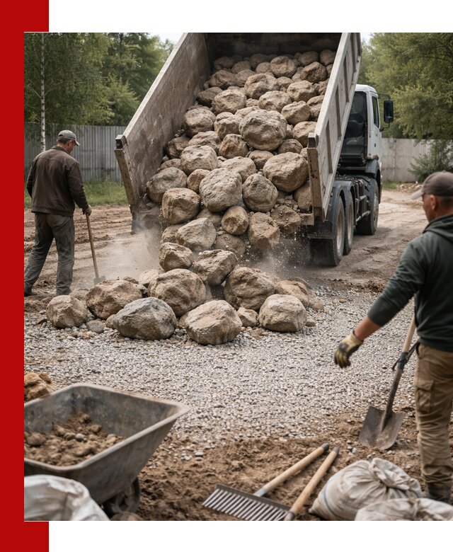 Доставка и укладка булыжника в Астрахани