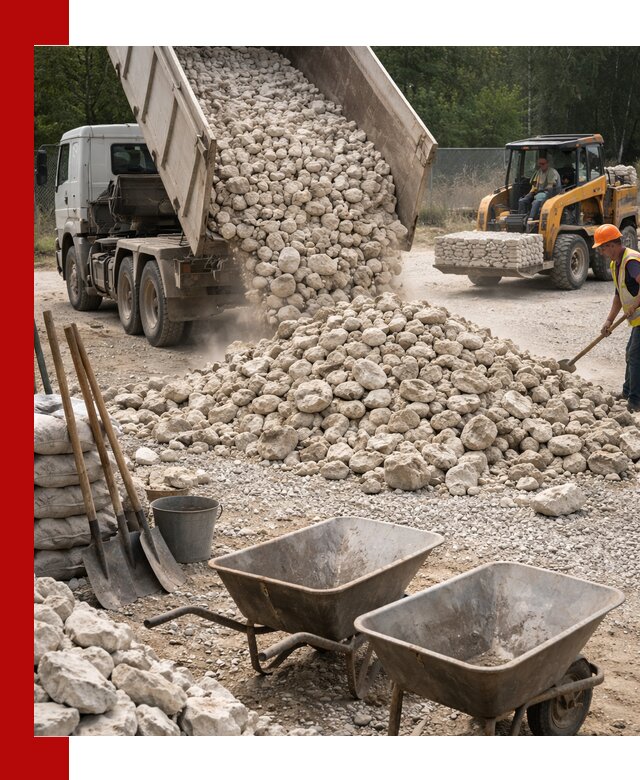 Доставка и продажа бутового известнякового камня в Астрахани