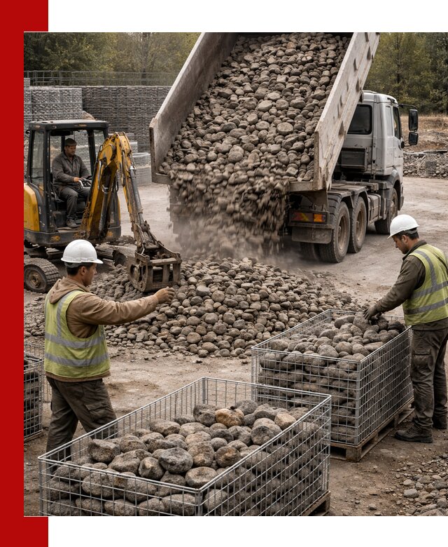 Камень для габионов фракция 100–201 в Астрахани