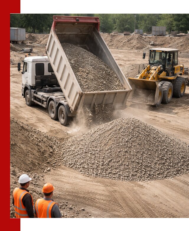 Щебень с песком (ЩГПС С2) с доставкой в Астрахани