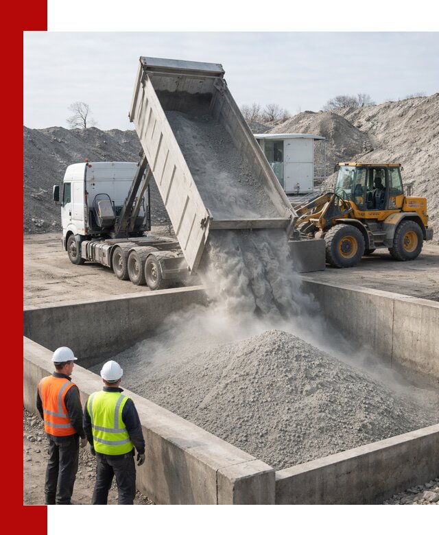 Доставка цемента навалом в Астрахани крупными партиями