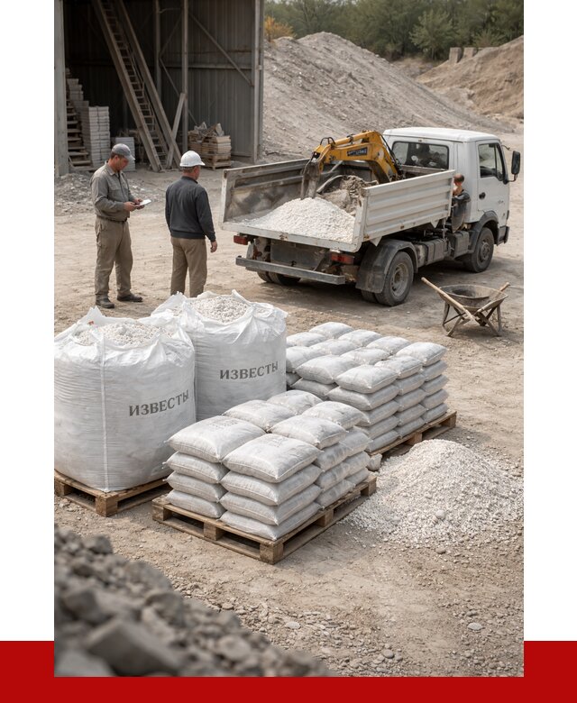 Известь строительная в Астрахани с доставкой от 4316 р. | ПРОНЕРУДСтр