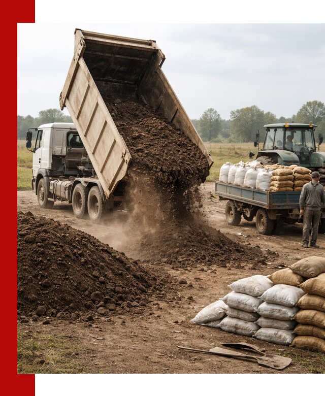 Доставка грунта и удобрений оптом в Астрахани для сельхоз и строительства
