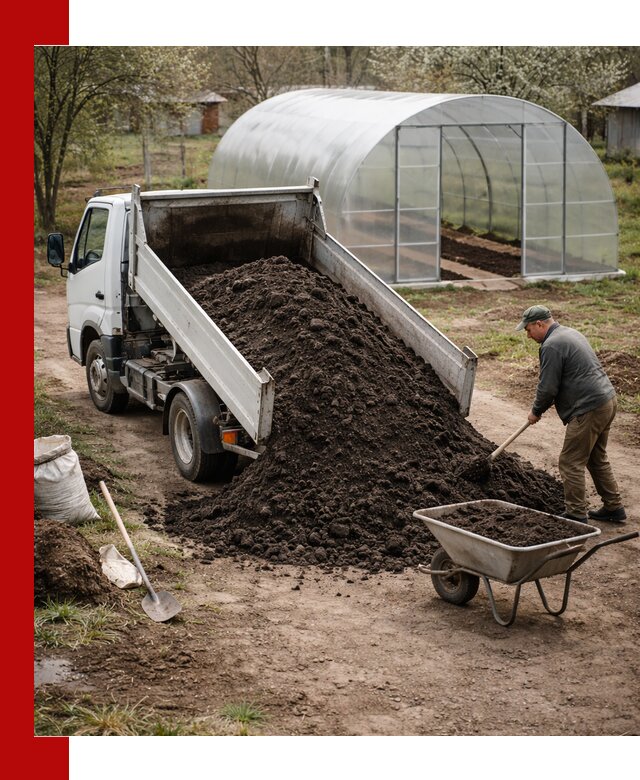 Чернозем для теплицы с доставкой в Астрахани