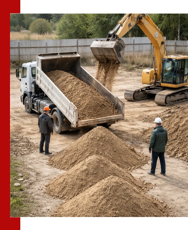 Доставка супеси вагонными и автопартиями в Астрахани
