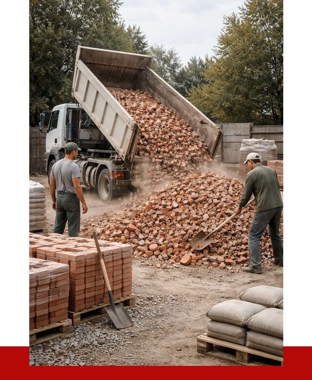 Бой кирпича в Астрахани с доставкой от 4316 руб/куб | ПРОНЕРУДСтр