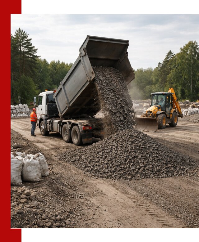 Доставка дробленого асфальта в Астрахани для дорожных работ