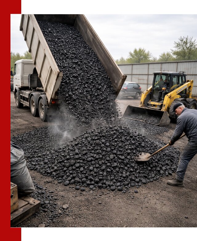 Доставка угля орех в Астрахани оптом и в розницу