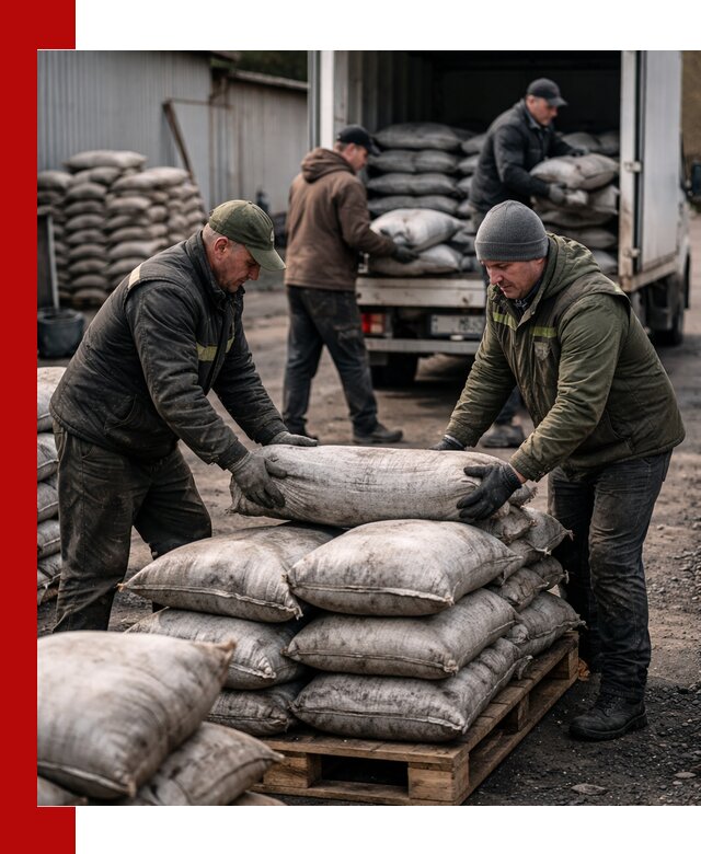 Доставка угля в мешках по выгодным ценам в Астрахани