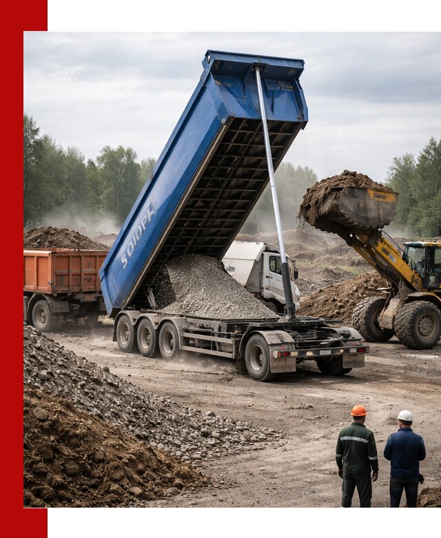 Аренда тонар 40 тонн в Астрахани с доставкой материалов