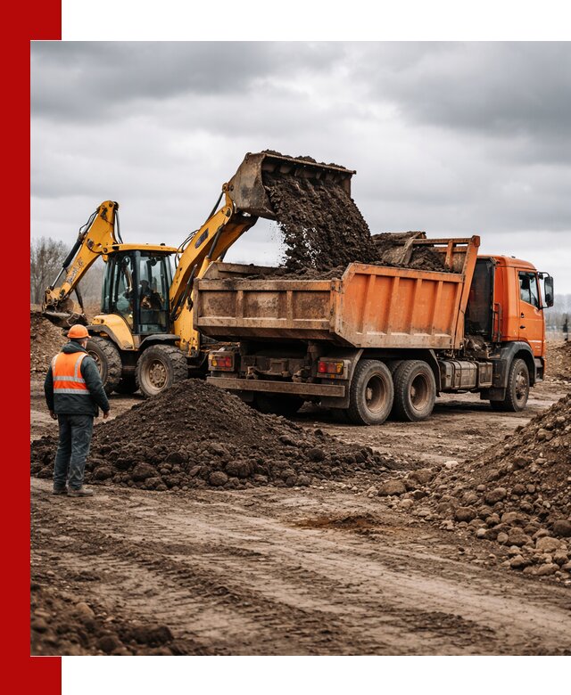 Вывоз грунта и строительного мусора в Астрахани грузовыми самосвалами