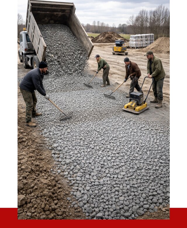 Устройство щебеночной подушки в Астрахани от 4624 р. ПРОНЕРУДСтр