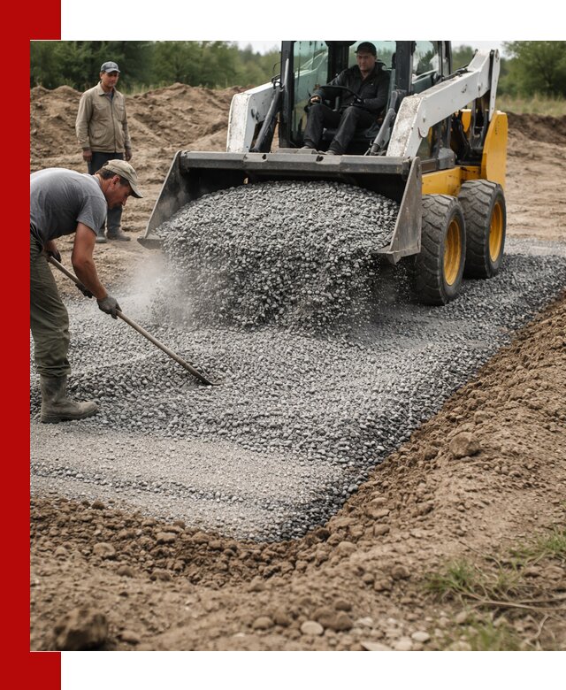 Устройство щебеночной подушки в Астрахани для дорог и фундаментов